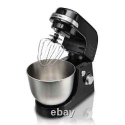 4 Qt. 7-speed Black Stand Mixer With Dough Hook, Whisk And Flat Beater Attachm