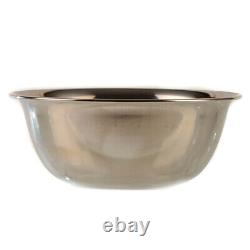 4 Quart Medium Stainless Steel Mixing Bowl Baking Bowl, Flat Base Bowl