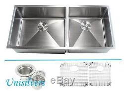 42 15mm (1/2) Radius 60/40 Double Bowl Stainless Steel Square Kitchen Sink
