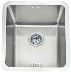 461 x 411mm Brushed Undermount Stainless Steel Single Bowl Kitchen Sink (A01 bs)