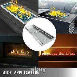 49x16 Drop-In Fire Pit Pan with Burner Rectangular Fire Bowl DIY Fire Pit