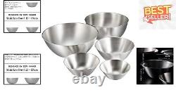 5-Piece Stackable Stainless Steel Bowls Set Durable Elegance for Your Kitchen