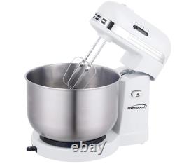 5-Speed Stand Mixer with 3-Quart Stainless Steel Mixing Bowl (White), One Size
