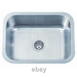 560 x 460mm Brushed Undermount Stainless Steel Large Bowl Kitchen Sink (A28A bs)