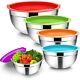 5x5 Pieces Mixing Bowl Stainless Steel Salad Bowl Stackable Serving Bowl