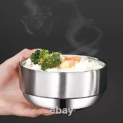 6 Pack 18/8 Stainless Steel Bowls Double Walled Insulated Soup Bowls 12 Oz