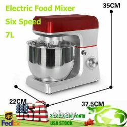 6 Speed Stand Mixer Cake Food Mixing Bowl Beater Dough Electric Blender 1200W