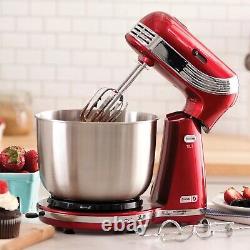 6-Speed Stand Mixer with 3-Quart Stainless Steel Mixing Bowl, Dough Hooks & Mixe