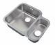 600 X 480mm Satin Undermount 1.5 Bowl Stainless Steel Kitchen Sink (d12l)
