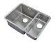 616 X 461mm Brushed Undermount 1.5 Bowl Stainless Steel Kitchen Sink (d03l)