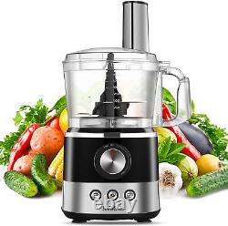 7 Cup Food Processor Chopper with Mixing Bowl Mashing Blade Dough Blade