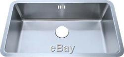 793x461mm Undermount Brushed Stainless Steel Large Bowl Kitchen Sink A04bs