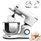 7qt Electric Food Stand Mixer 6 Speed 660w Tilt-head Stainless Steel Bowl White