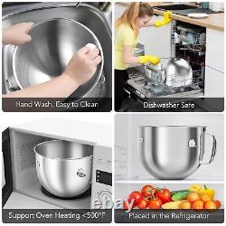 7QT Stainless Steel Mixer Bowl Compatible with Kitchenaid Stand Mixers, Kitch