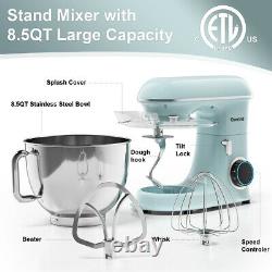 8.5QT 660W Stand Mixer Tilt-Head 6 Speed Electric Kitchen Stainless Steel Bowl