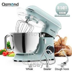 8.5QT Electric Stand Mixer Tilt-Head 6 Speed with Stainless Steel Bowl Home 660W