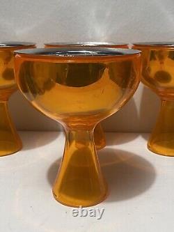 Alessi Ice Cream Bowls Italy 2002 Set Of 4 Orange Color