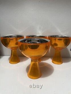 Alessi Ice Cream Bowls Italy 2002 Set Of 4 Orange Color