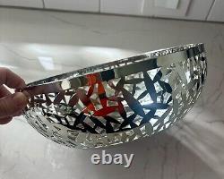 Alessi Italy M. Sansoni 2002 Silver Stainless 11.5 Large Cactus! Fruit Bowl EUC