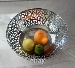 Alessi Italy M. Sansoni 2002 Silver Stainless 11.5 Large Cactus! Fruit Bowl EUC