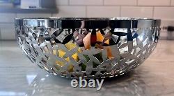 Alessi Italy M. Sansoni 2002 Silver Stainless 11.5 Large Cactus! Fruit Bowl EUC