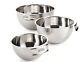 All Clad 3 Piece 1.5 3 5 Qrt Mixing Bowls Set Stainless Steel Brand New In Box