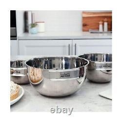 All Clad 3 Piece 1.5 3 5 qrt Mixing Bowls Set Stainless Steel Brand New in Box