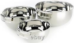 All-Clad MBSET Stainless Steel Dishwasher Safe Mixing Bowls Set Kitchen 3-Piece