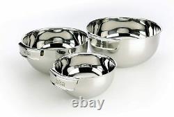 All-Clad Polished Stainless Steel 3-Pcs Mixing Bowl set 1.5, 3, 5 QT With Handles