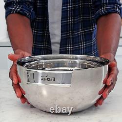 All-Clad Stainless Steel Dishwasher Safe Mixing Bowls Set Kitchen Silver