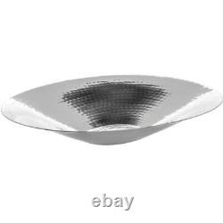 American Metalcraft HMOV1621 20 Oval Hammered Stainless Steel Bowl Silver