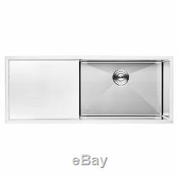 BAI 1252 45 Handmade Stainless Steel Kitchen Sink Single Bowl With Drainboard