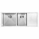 Bai 1255 45 Handmade Stainless Steel Kitchen Sink Double Bowl With Drainboard