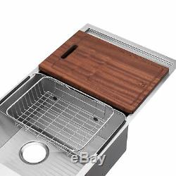 BAI 1257 45 Handmade Stainless Steel Kitchen Sink Single Bowl With Drainboard