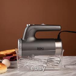 BBG Electric Hand Mixer Mixing Bowls Set, 400W Kitchen Hand Mixer, 5 Speeds Hand