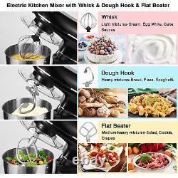 BESSKY Electric Food Stand Mixer 6.2L 6 Speed 660W Kitchen Stainless Bowl Mixer