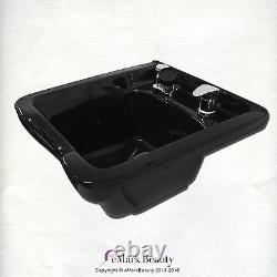 Beauty Salon Shampoo Bowl Black ABS Plastic Square Salon Sink TLC-B11