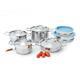 Berghoff Hotel 12-pc Stainless Steel Mixing Bowl Casserole Pot Lid Cookware Set