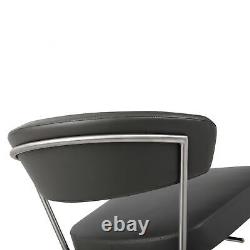 Black Upholstered Back And Seat Bar Stool