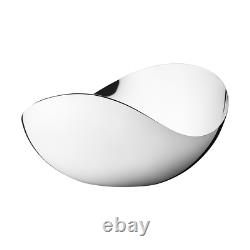 Bloom by Georg Jensen Stainless Steel Tall Mirror Bowl Large New