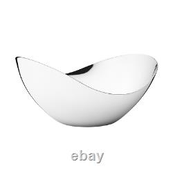Bloom by Georg Jensen Stainless Steel Tall Mirror Bowl Medium New