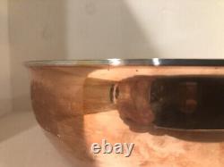 Brand New Mauviel 2mm Copper Saute Pan With Glass Lid & Bronze Handle, 3.2-Qt