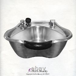Brushed Round Stainless Steel Beauty Salon Shampoo Bowl TLC-1367