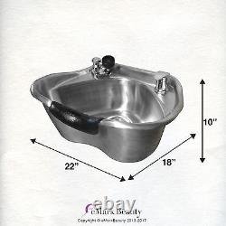 Brushed Round Stainless Steel Beauty Salon Shampoo Bowl TLC-1367