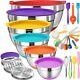 Chef Mixing Bowls With Airtight Lids, 26pcs Stainless Steel Bowls Set, 3 Grater