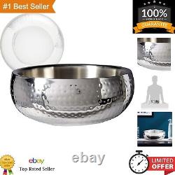 Classic Hammered Insulated Bowl 11.5 Stainless Steel for Stylish Entertaining