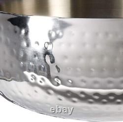 Classic Hammered Insulated Bowl 11.5 Stainless Steel for Stylish Entertaining