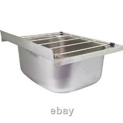 Cleaners Sink Single Bowl Mop Wall Sinks Stainless Steel Laundry Trough 45x55cm