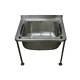 Cleaners Sink Stainless Steel Bowl Mop Sinks With Legs Cafe Laundry Trough 45x55