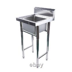 Commercial Sink 304 Stainless Steel Bowl Mop Sinks with Legs Cafe Laundry Trough